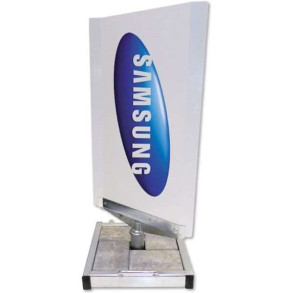 Outdoor Spin-Sign Gadeskilt - 40x79 cm - hvid
