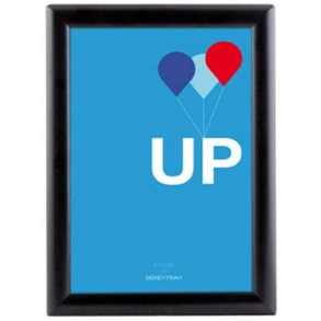 Opti Klikramme med 25mm aluminium profil, sort - A4