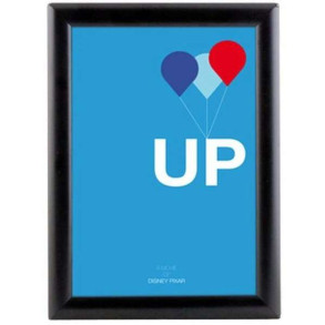 Opti Klikramme med 25mm aluminium profil, sort - A3