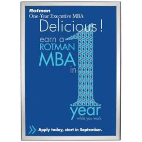 Opti Klikramme med 25mm aluminium profil, slv - 50x70 cm