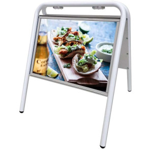 Expo Sign Gadeskilt, A3 med frontplader - hvid