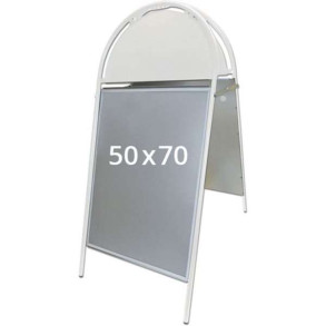 Gotik Budget Gadeskilt med logoplade - 50x70 cm - hvid