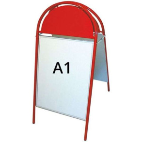 Expo Gotik Gadeskilt med logoplade - A1 - rd