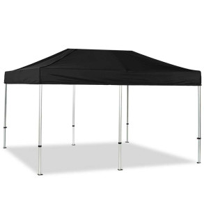 Pavillion/eventtelt lux i vandtt polyester, slv/sort - 3x6 m