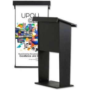 Wood Podium - Black - Talerstol i sort