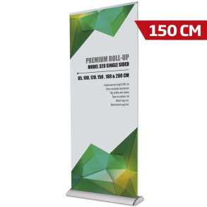 Premium Roll-up, kassette, enkeltsidet, alu/s�lv, 150 cm