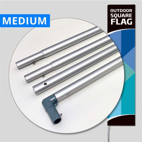 Beachflag, Outdoor Square Flag, Medium, stangsystem