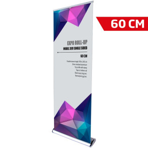 Expo Roll-up, s�lv, enkeltsidet, 60 x 240 cm