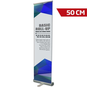 Basic Roll-up kassette, enkeltsidet, alu/slv, 50 cm