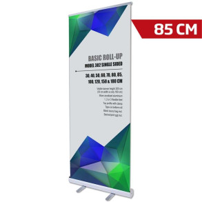 Basic Roll-up kassette, enkeltsidet, alu/slv, 85 cm