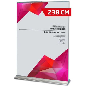 Mega Roll-up enkeltsidet - 240x250 cm - s�lv