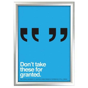 Window Alu Klikramme dobbeltsidet - 32 mm - 50x70 cm - slv