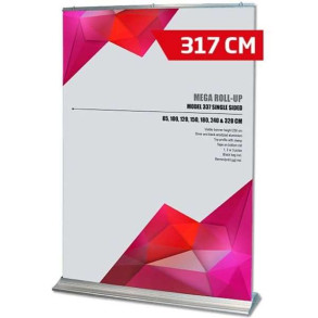 Mega Roll-up enkeltsidet - 320x250 cm - s�lv