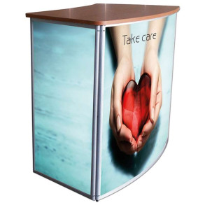 Buet messedisk med bordplade i trlook