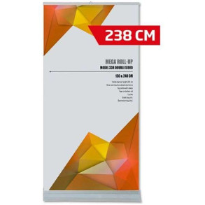 Mega Roll-up dobbeltsidet - 240x250 cm - s�lv