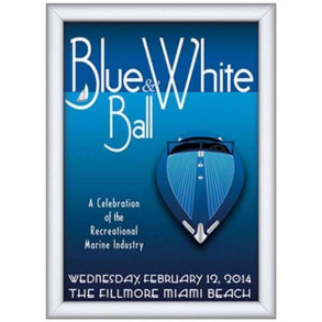 Klikramme med 25mm aluminium Security Frame profil, slv - A2