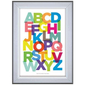 Klikramme med 42mm aluminium Security Frame profil, slv - A1