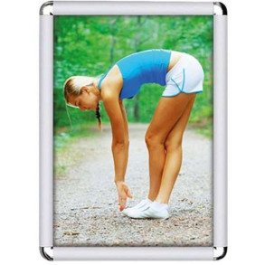 Klikramme med 25mm aluminium Rondo profil, slv - A2