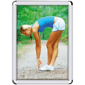 Klikramme med 25mm aluminium Rondo profil, slv - 70x100 cm