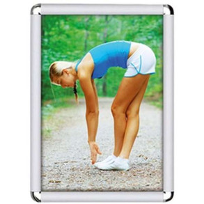 Klikramme med 25mm aluminium Rondo profil, slv - A4