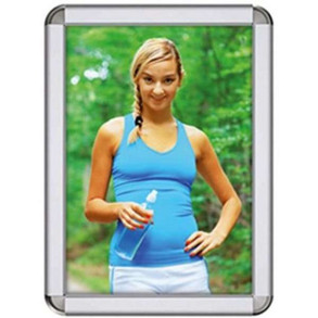 Klikramme med 32mm aluminium Rondo profil, slv - A4