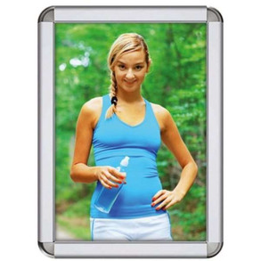 Klikramme med 32mm aluminium Rondo profil, slv - 50x70 cm