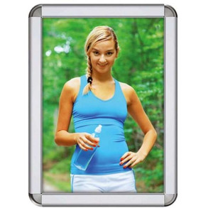 Klikramme med 32mm aluminium Rondo profil, slv - A1