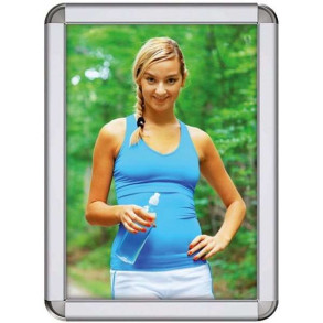 Klikramme med 32mm aluminium Rondo profil, slv - A0