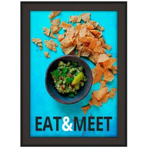 Klikramme med 32mm aluminium fladprofil, sort - A1