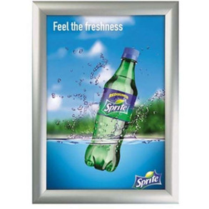 Klikramme med 45mm aluminium profil, slv - 70x100 cm