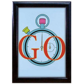 Klikramme med 25mm aluminium profil, sort - A4