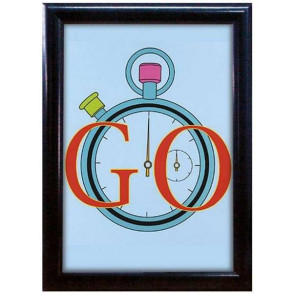 Klikramme med 25mm aluminium profil, sort - 70x100 cm