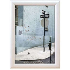 Klikramme med 25mm aluminium profil, hvid - A4