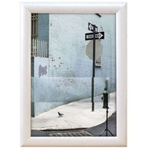 Klikramme med 25mm aluminium profil, hvid - A3