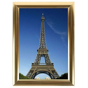 Klikramme med 25mm aluminium profil, guldpoleret - A2