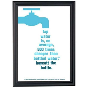 Klikramme med 40mm Antique aluminium profil, sort - 70x100 cm