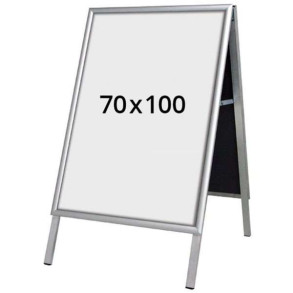 Alu-Line Budget A-skilt, til indendrs brug - 70x100 cm - slv