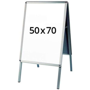 Alu-Line Rondo Gadeskilt - 50 x 70 cm - slv