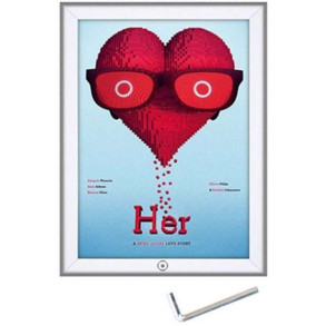 Lsbar Klikramme med 32mm aluminium profil, slv - A4