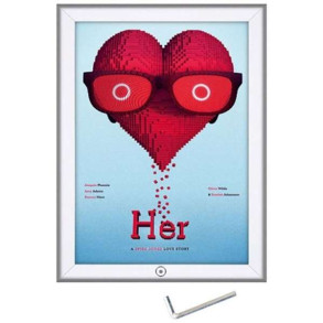 Lsbar Klikramme med 32mm aluminium profil, slv - 50x70 cm