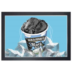 Selvklbende Plakat Ramme, plastik m/magnet bning, A4, sort