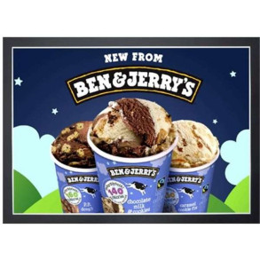 Selvklbende Plakat Ramme, plastik m/magnet bning, A3, sort