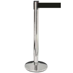 Slv Afsprringsstolpe - 1 Stander med 3m sort bnd