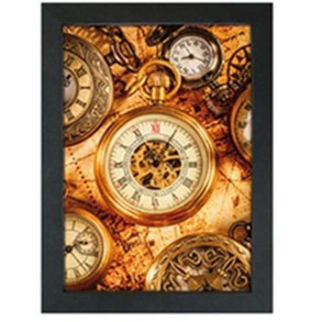 CROWN Klikramme med 33mm aluminium fladprofil, sort - A4