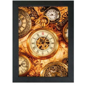 CROWN Klikramme med 33mm aluminium fladprofil, sort - A2