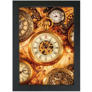 CROWN Klikramme med 33mm aluminium fladprofil, sort - 100x140 cm