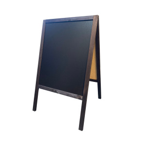 A-skilt kridttavle inkl. 8 stk. kridt-markerpenne, 53 x 67 cm - sortbejdset tr