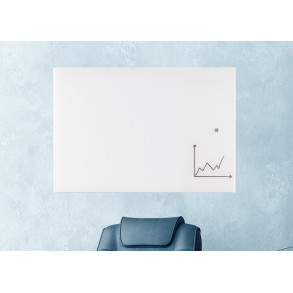 Glas whiteboardtavle m. skjult montering Hvid - 120x90 cm