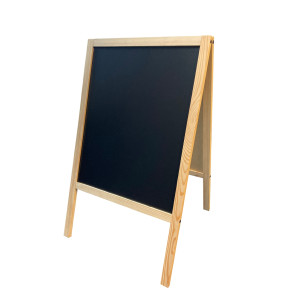 A-skilt kridttavle inkl. 8 stk. kridt-markerpenne, 53 x 67 cm - lyst tr